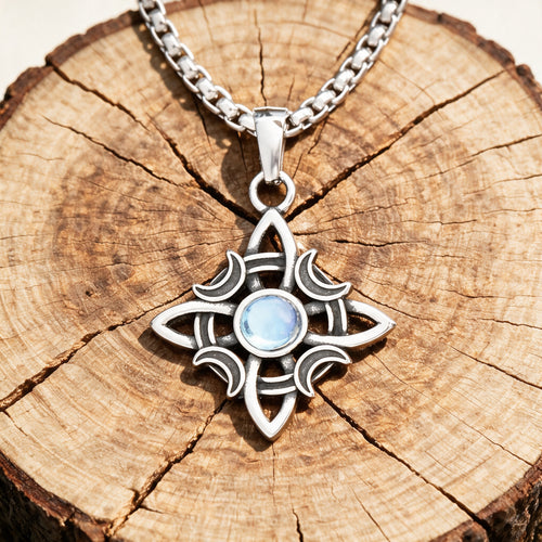 collier garde la lumiere avec pierre de lune - Odin's Hall