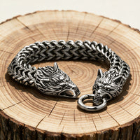 Bracelet Viking Tête de Loup - Fenrir