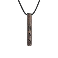 Amulette viking du Futhark l'alphabet runique - acier inoxydable