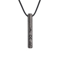 Amulette viking du Futhark l'alphabet runique - acier inoxydable