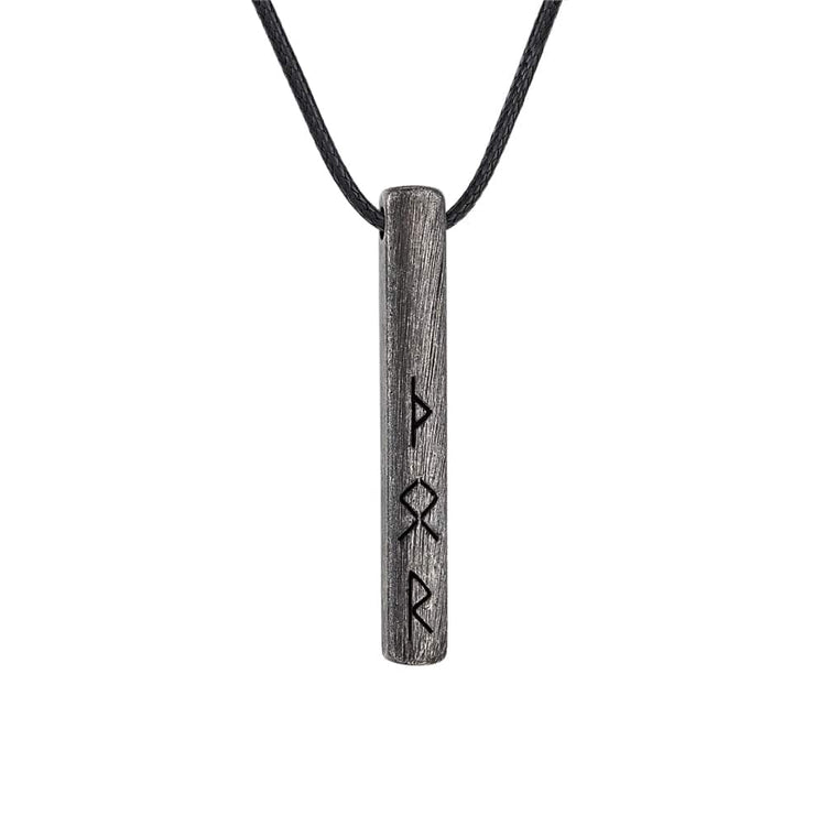 Amulette viking du Futhark l'alphabet runique - acier inoxydable