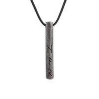 Amulette viking du Futhark l'alphabet runique - acier inoxydable