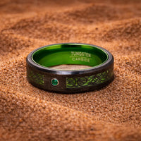 Bague de Jarl \"Forêt de Kattegat\" en Tungstène