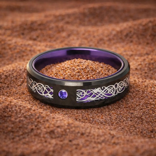 Bague de Jarl "Pouvoir de l'esprit" en Tungstène
