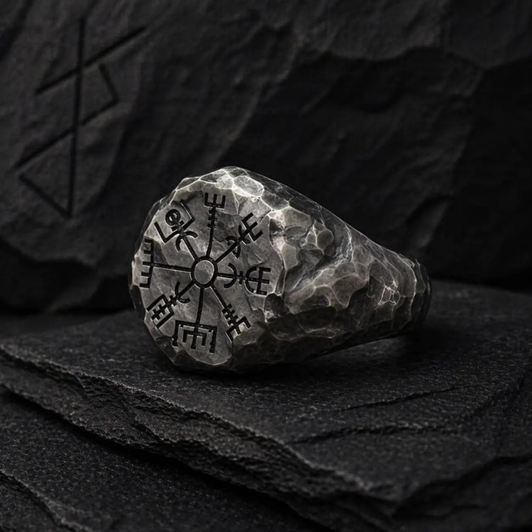 Bague \"Suivre son chemin\" Vegvisir | Acier inoxydable
