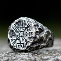 Bague \"Suivre son chemin\" Vegvisir | Acier inoxydable