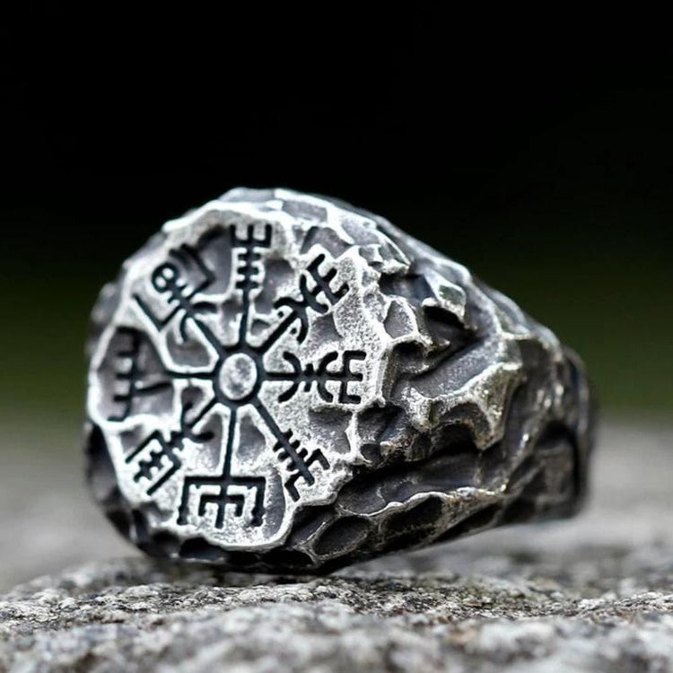 Bague \"Suivre son chemin\" Vegvisir | Acier inoxydable