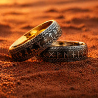 Bague Viking \"Anneau de Midgard Tressé de Runes\"