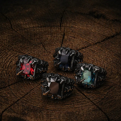 Bague viking "Anneau des Quatre Feux du Dragon"