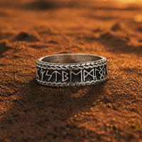 Bague Viking antique en acier inoxydable