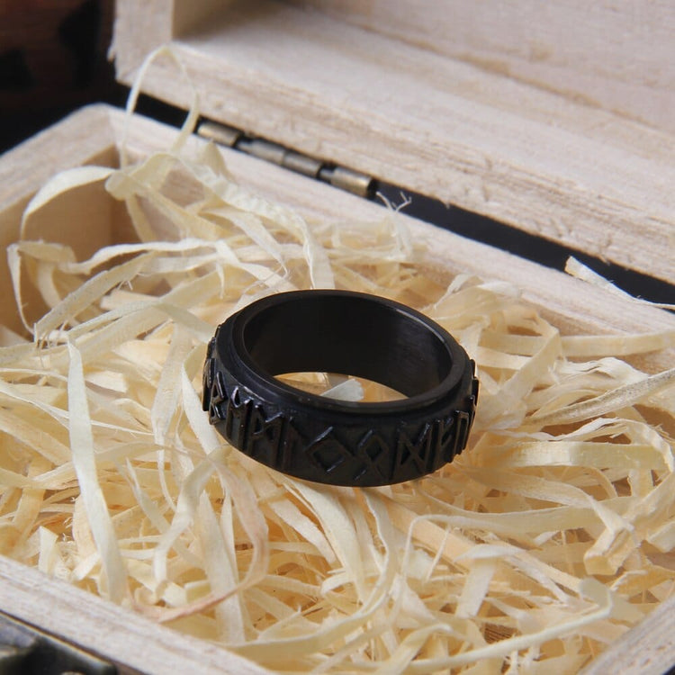 Bague Viking \"Bague Futhark: Echo de l'Infini\"