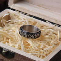 Bague Viking \"Bague Futhark: Echo de l'Infini\"