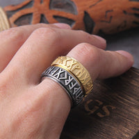 Bague Viking \"Bague Futhark: Echo de l'Infini\"