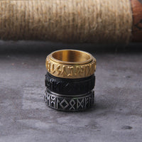Bague Viking \"Bague Futhark: Echo de l'Infini\"