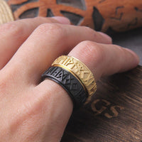 Bague Viking \"Bague Futhark: Echo de l'Infini\"