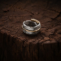 Bague viking - Les Ailes de Huginn et Muninn