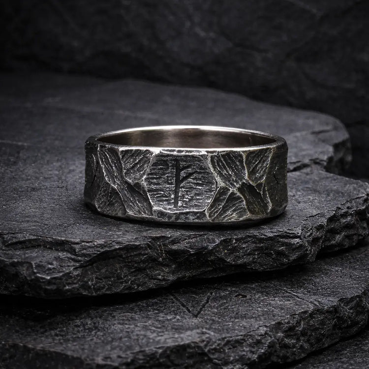 Bague viking rune \"Destinée héroïque\"