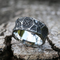 Bague viking rune \"Destinée héroïque\"