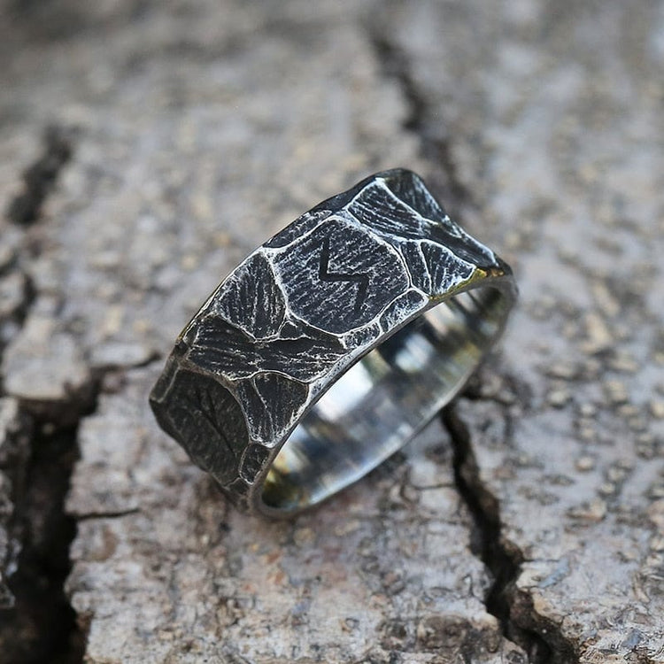 Bague viking rune \"Destinée héroïque\"