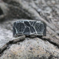 Bague viking rune \"Destinée héroïque\"