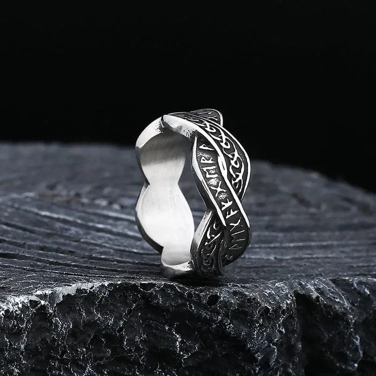 Bague viking rune distordue