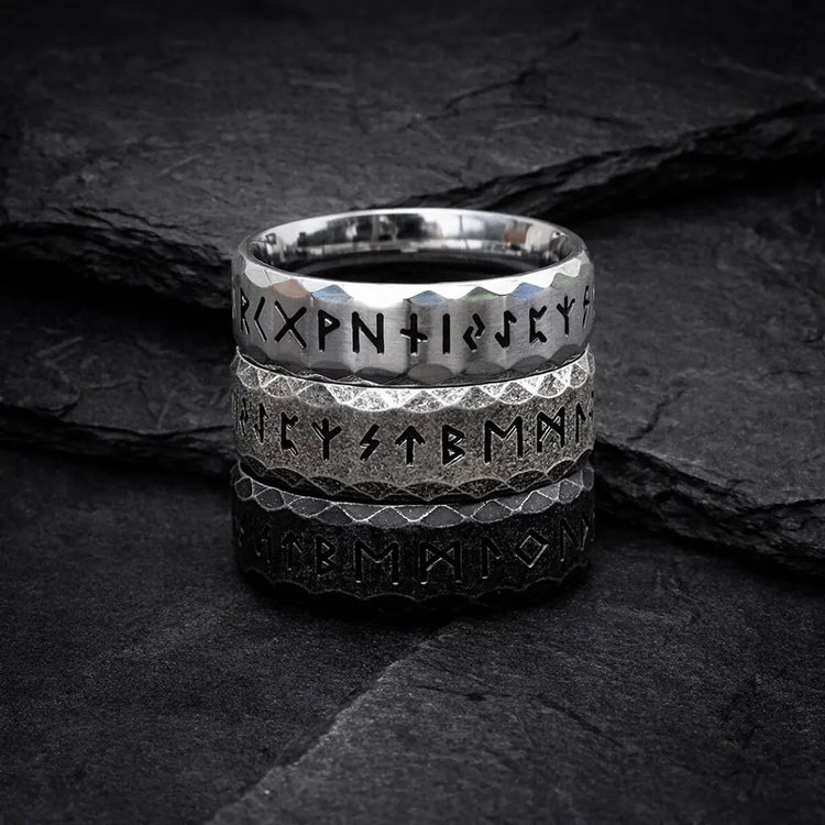 Bague viking rune \"Sagesse du héros\"