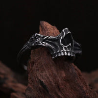 Bague viking tête de mort
