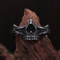 Bague viking tête de mort