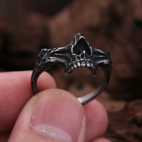 Bague viking tête de mort