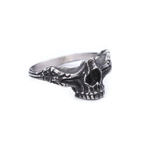Bague viking tête de mort
