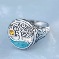 Bague Yggdrasil \"Marche vers la lumière\"