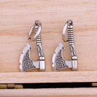 Boucles d'oreilles hache de Ragnar