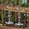 bijoux Boucles d'oreilles Mjolnir en acier inoxydable - Odins Hall