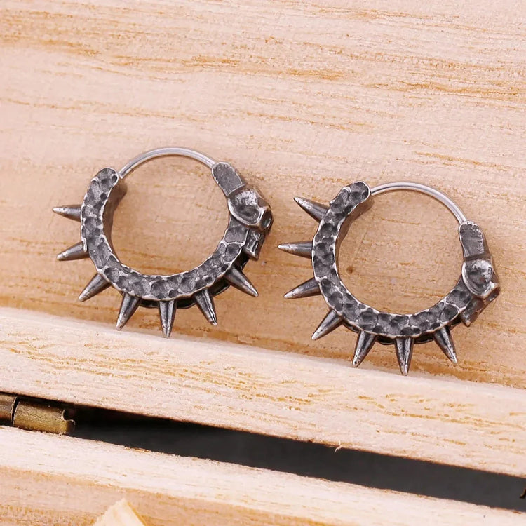 Boucles d'oreilles tête de mort viking
