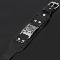 Bracelet bouclier viking en cuir