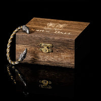 Bracelet de Loyauté Viking - Corbeaux d'Odin Or et Argent