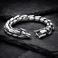 Bracelet du serpent \"Colère de Jörmungand\" - Argent