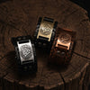 Bracelet en cuir ajustable - Symbole Valknut®