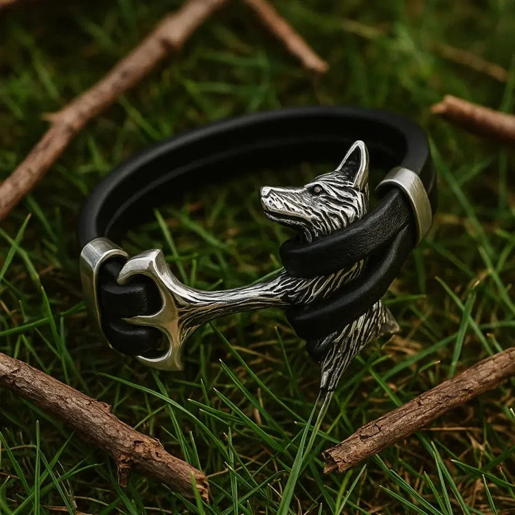 Bracelet en Cuir du Loup