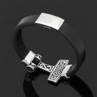 Bracelet en cuir marteau de Thor - Mjolnir