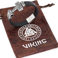 Bracelet en cuir marteau de Thor - Mjolnir