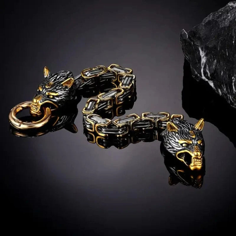 Bracelet Loup Géant Doré - Fenrir
