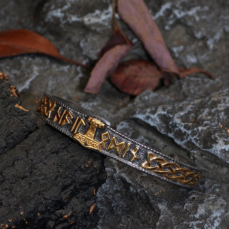 Bracelet Mjolnir porteur de runes