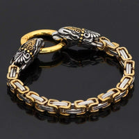 Bracelet tête de serpent doré | Acier Inoxydable