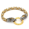Bracelet Bracelet tête de serpent doré | Acier Inoxydable 17cm - Odins Hall