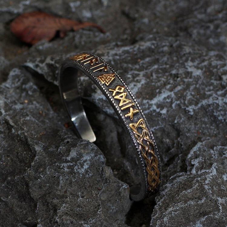 Bracelet Valknut porteur de runes
