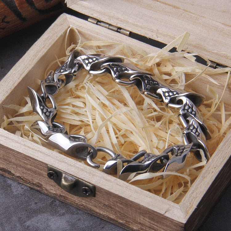 Bracelet Viking \"Bracelet de la Puissance de Nidhogg\"