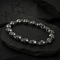 Bracelet Viking Tête de mort en chaîne