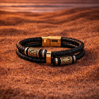Bracelet viking tressé \"Agilité du guerrier\"