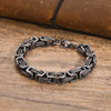 Bracelet viking tressé en acier inoxydable 19cm - Odins Hall